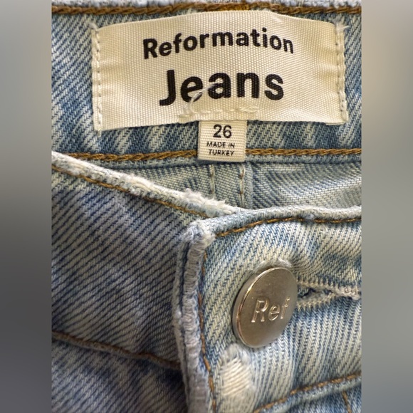 Reformation Light Blue High Rise Jeans - Picture 5 of 8